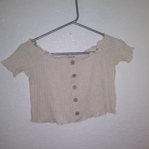 Cropped Ruffled Top